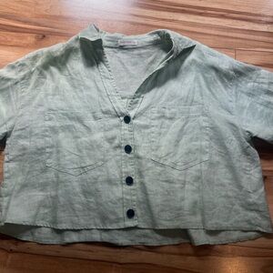Linen Button-Up Shirt